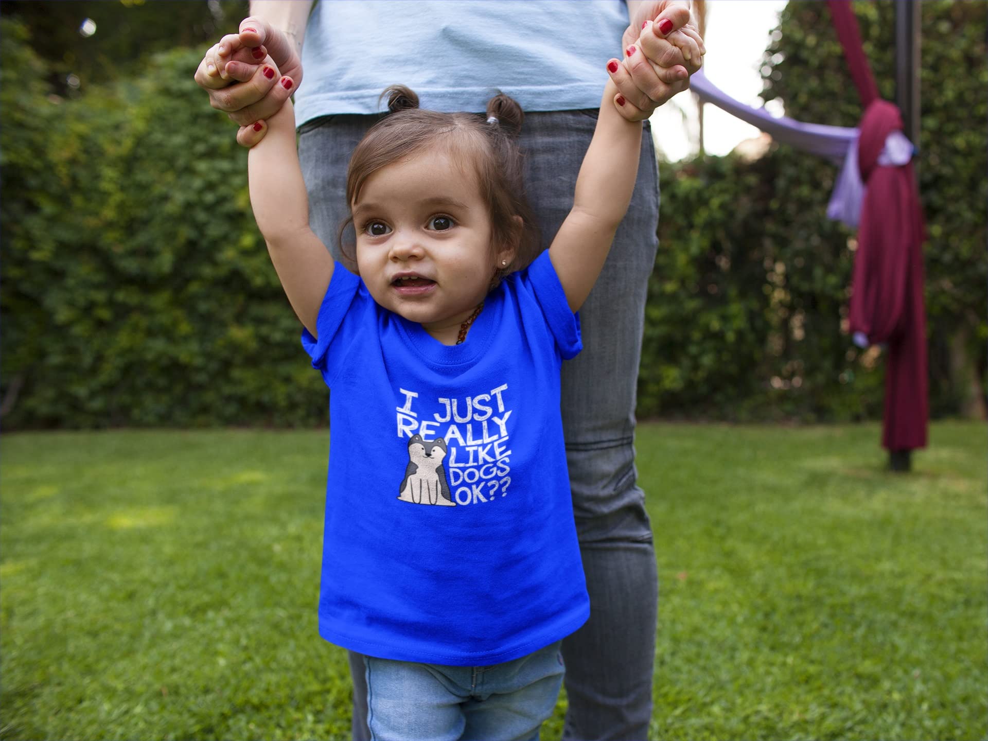 I Just Really Like Dogs Ok Cute Toddler T Shirt Royal 4T