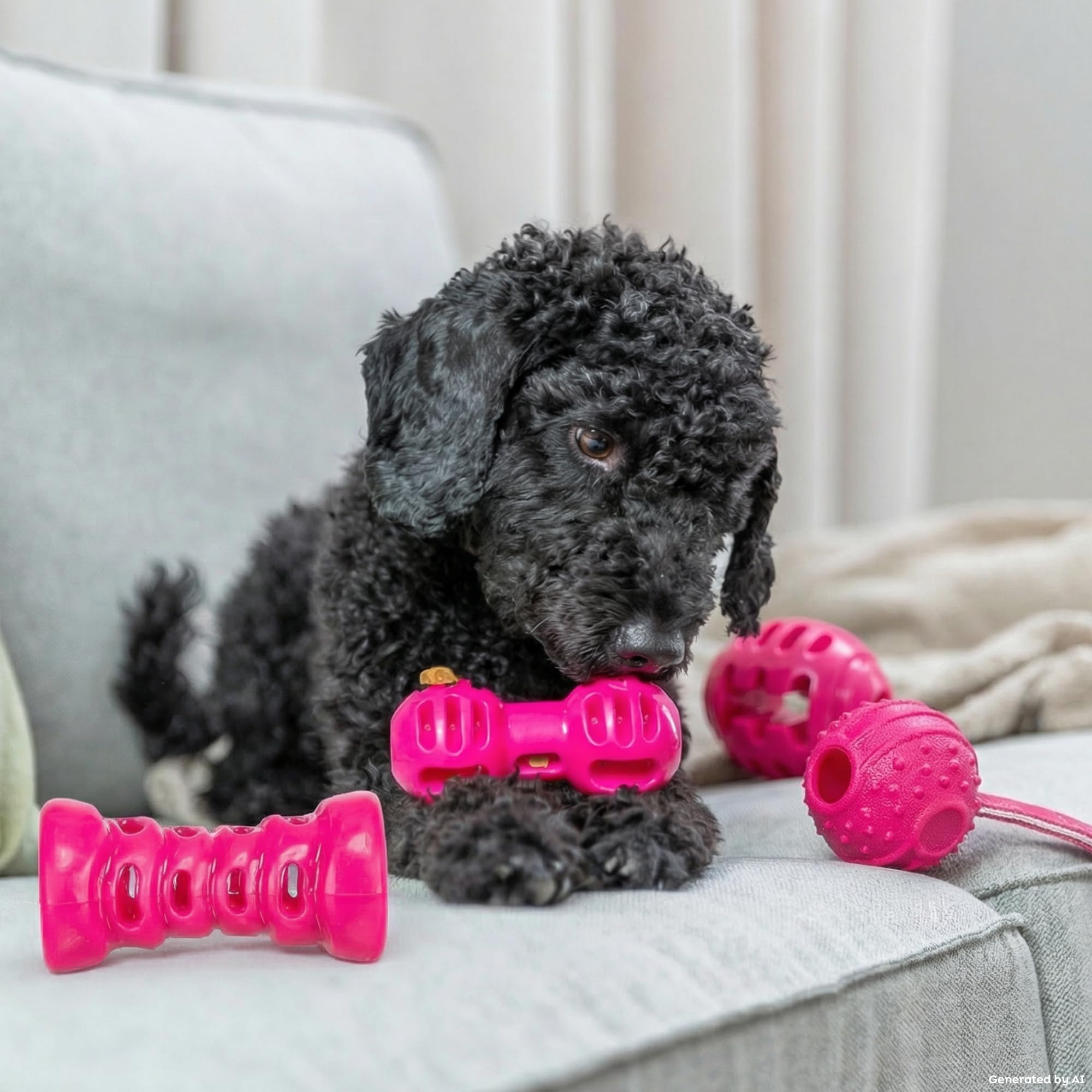 TRIXIE Soft et Strong Rugby Jouet TPR pour Chien – Rose – 10 cm | Robuste et flexible – Stable en forme – Pour mâcher – Jouer et stimuler l'activité physique au quotidien