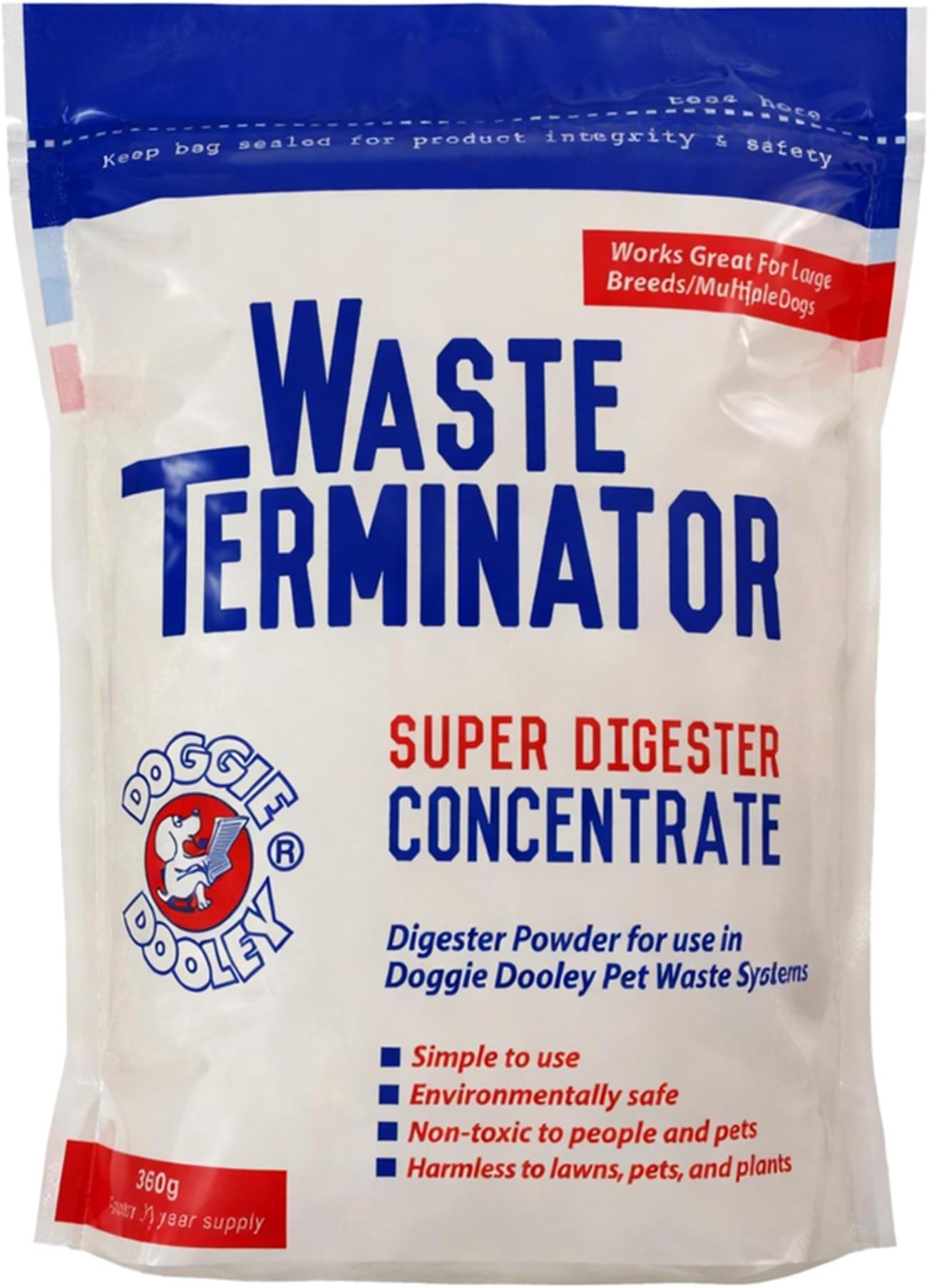 Doggie Dooley Waste Terminator Digester Powder, 1 year supply