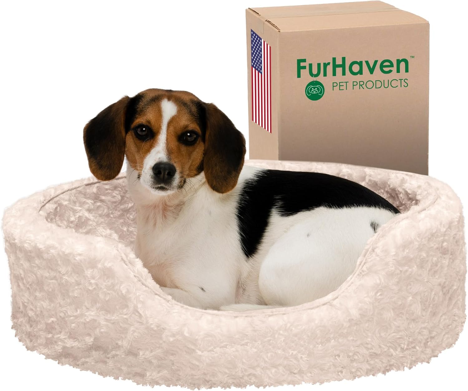 Amazon.co.jp Furhaven Pet NAP Oval Ultra Plush Bed for Dog or Cat