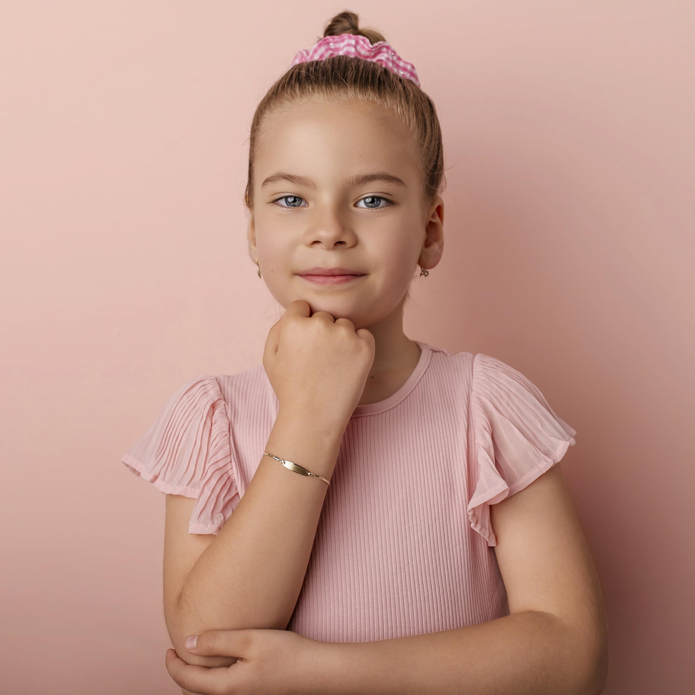 Bracciale Sweet Dreams Grande in Oro con Piastrina + Gioiello con scatola Personalizzata + Idea Regalo per Bambino,Bambina per Nascita, Battesimo e Comunione Occasioni Speciali + Confezione regalo