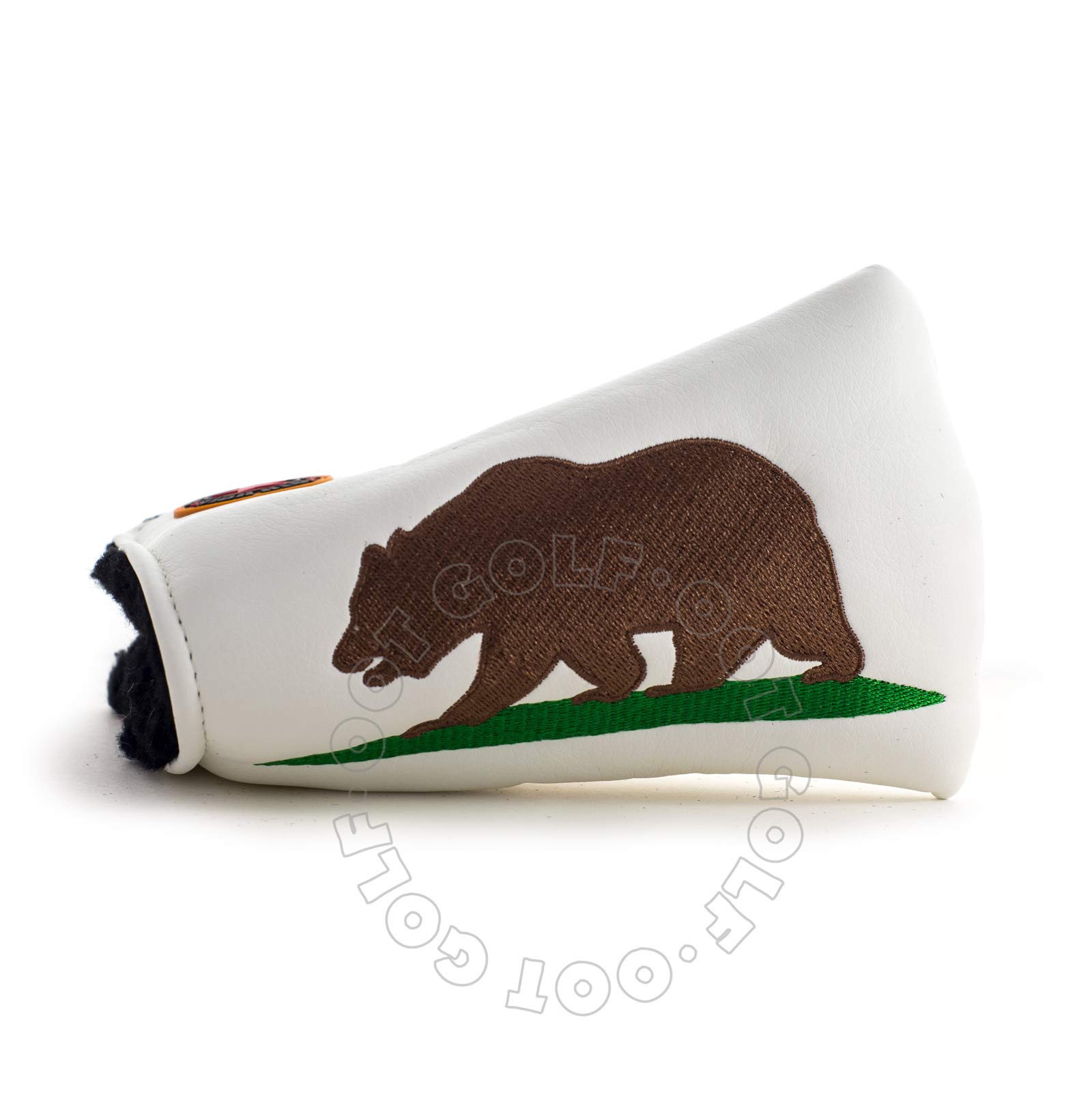 California Republic Mid Mallet and Blade Putter Headcover, White