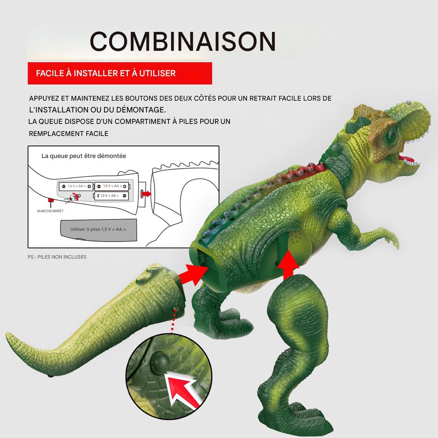 Générique Dinosauro Telecomandato Acqua Animale Camminando Giocattolo