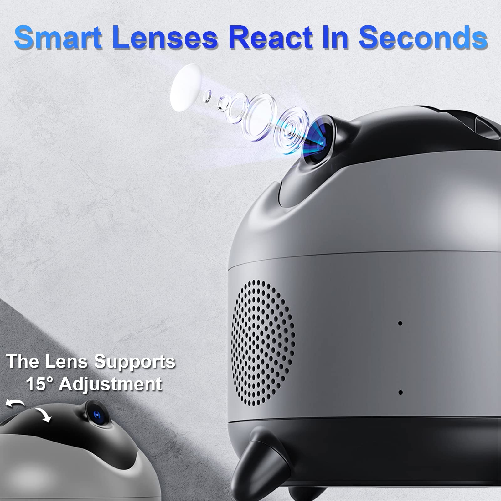 Bastone Selfie con 360° Rotazione Intelligente, Smart Phone Holder con AI Tracciamento Automatico, Cassa Bluetooth e Microphone, Nessuna APP per Lo Streaming Video in Diretta(Nero).