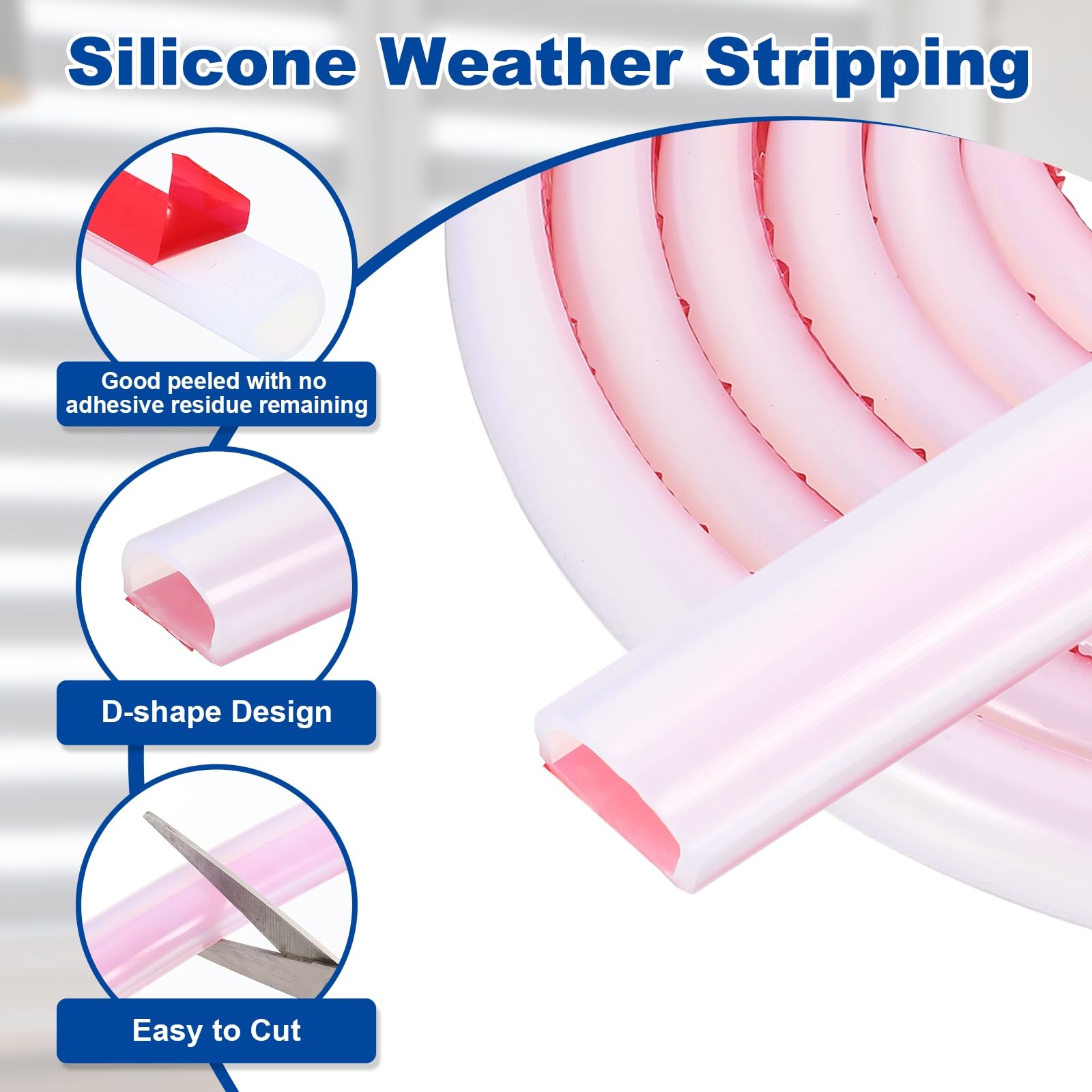 PATIKIL Bande d'étanchéité en silicone - 20 mm de large x 2 mm de long x 16 mm de haut - 4 m de large et de 4 m de large écart
