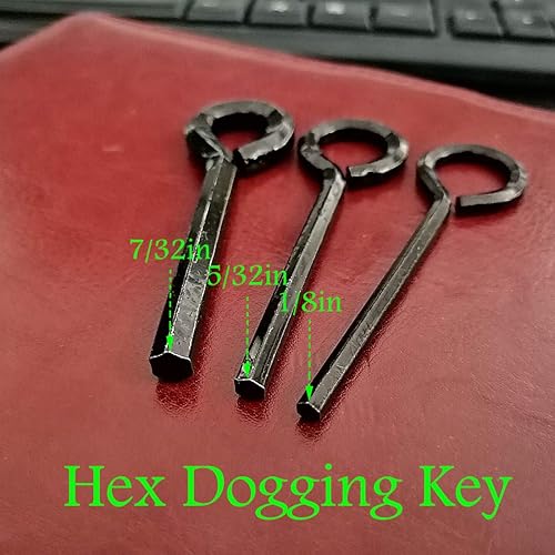 Miniatura 3 de Llave hexagonal estándar de 18 pulgadas con bucle completo, llave Allen para dispositivos de salida de pánico, metal sólido, 10 paquetes (18, negro)