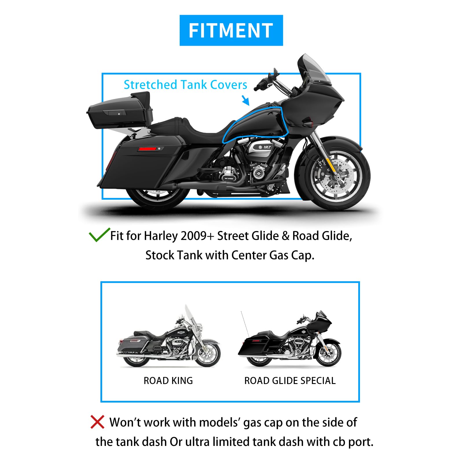 Amazon | US Stock Moto Onfire ストレッチタンクカバー ガロン燃料
