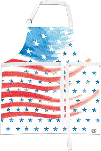 Michel Design Works Delantal, rojo, blanco y azul