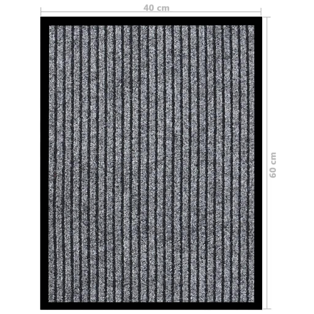 Zerbino Striato Grigio 40x60 cm,Zerbino Ingresso,Zerbino Impermeabile,Lavabile,Resistente allo Sporco,Tappetino Antiscivolo -331604
