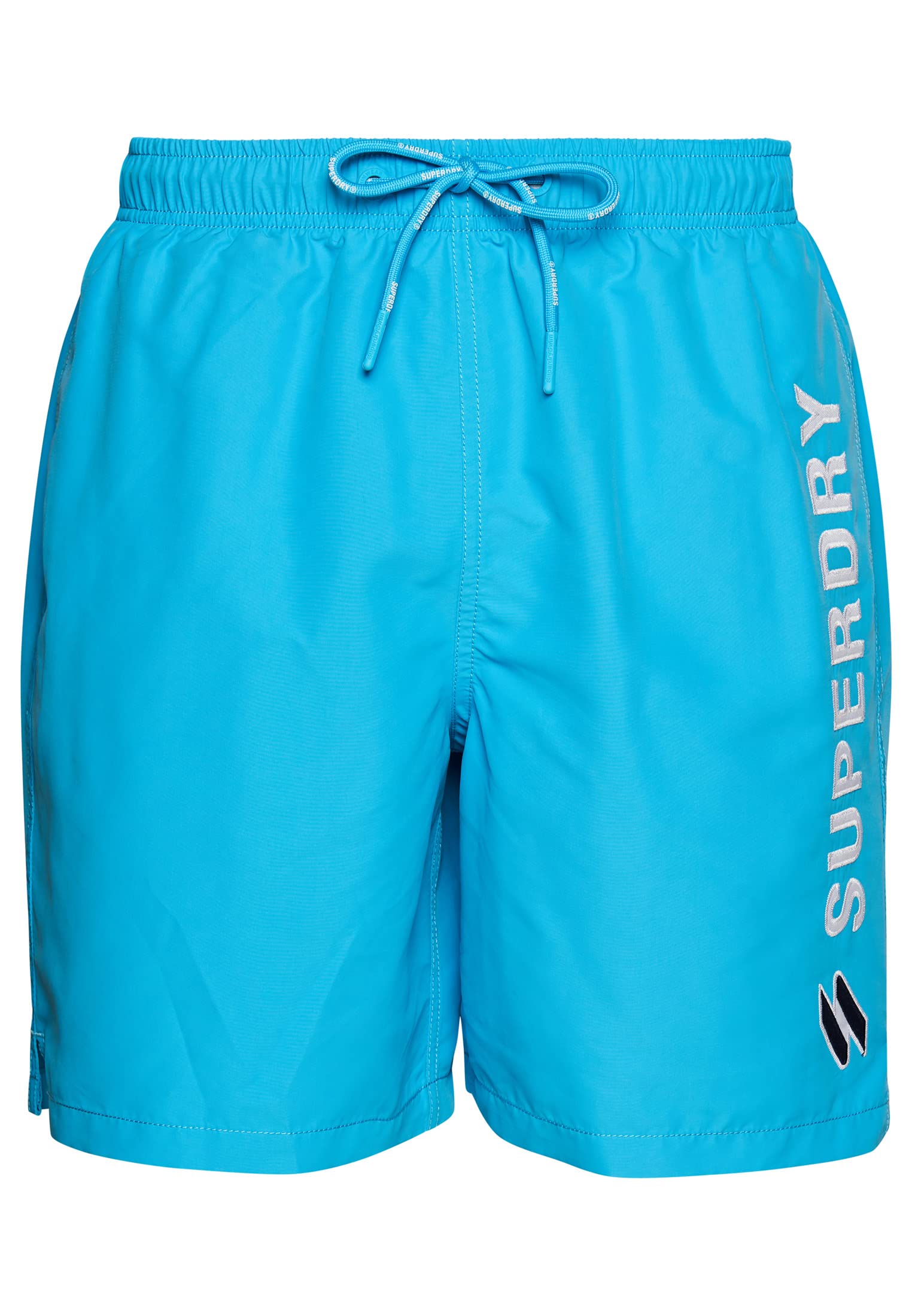 Superdry Code Applque-Pantalón Corto (19 Pulgadas) W2 Swim, Azul océano, XL para Hombre