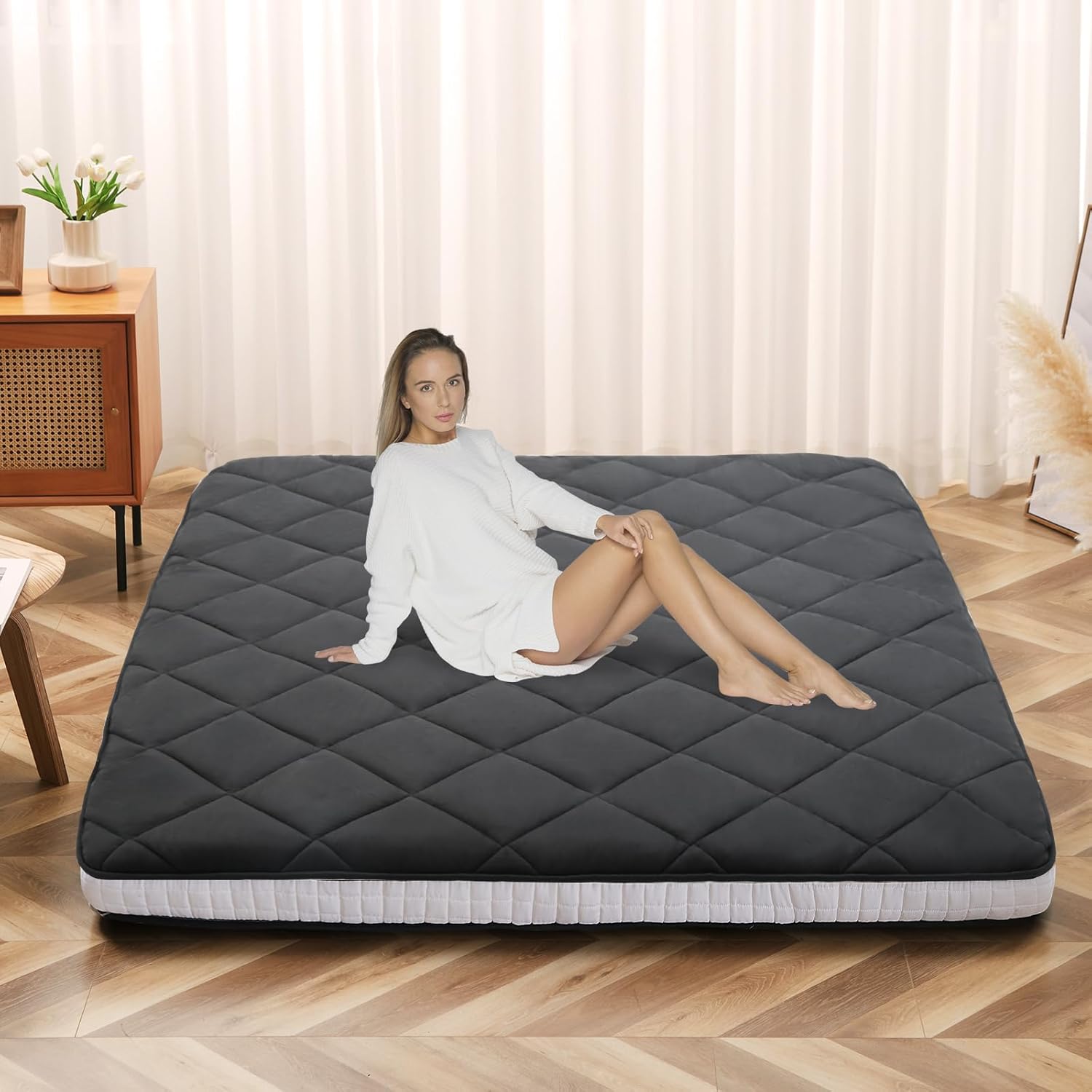 Begonia.K Japanese Floor Mattress Futon Mattress, Thicken