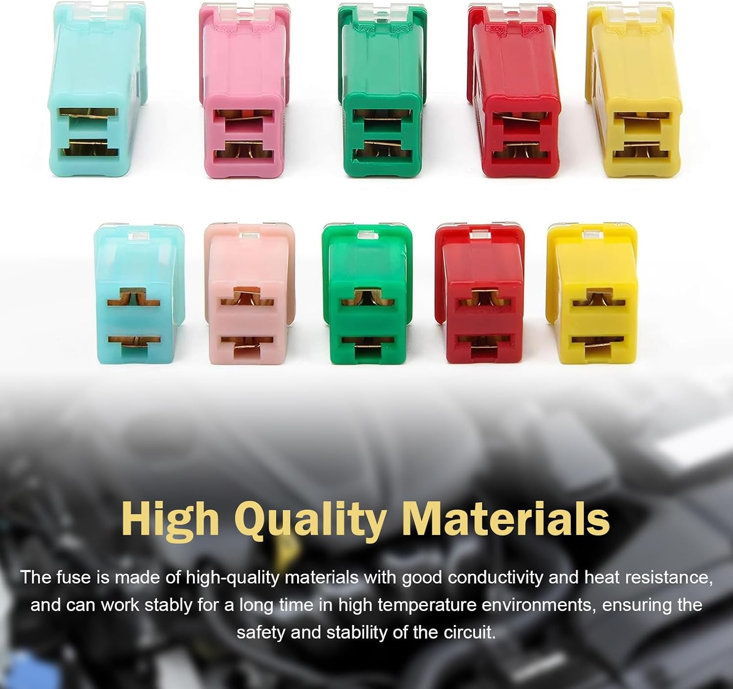 30 PCS Car Fuses Assortment Kit, 20 A 30 A 40 A 50 A 60 A Long & Short Blade Fuse with Plastic Case, Quick‑Blow Interpolated Fuse, Replacement for Car RV Truck Motorcycle Boat (Multicolored)
