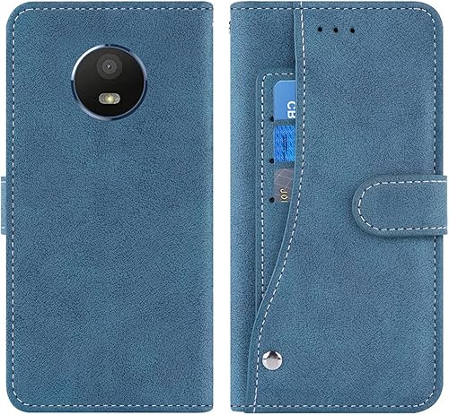 Miniatura 6 de Asuwish Funda compatible con Moto E4 y protector de pantalla de vidrio templado, soporte para tarjeta de crédito, soporte para teléfono celular