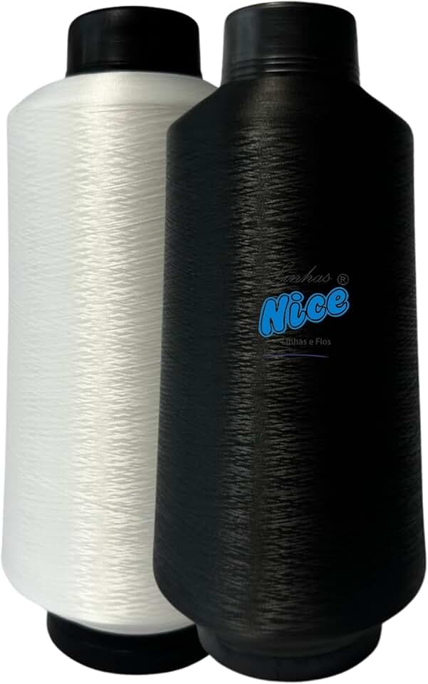 Kit 2 Fio Overloque 300g - Colorido - Costura Em Overloque (1 BRANCO 1 PRETO)