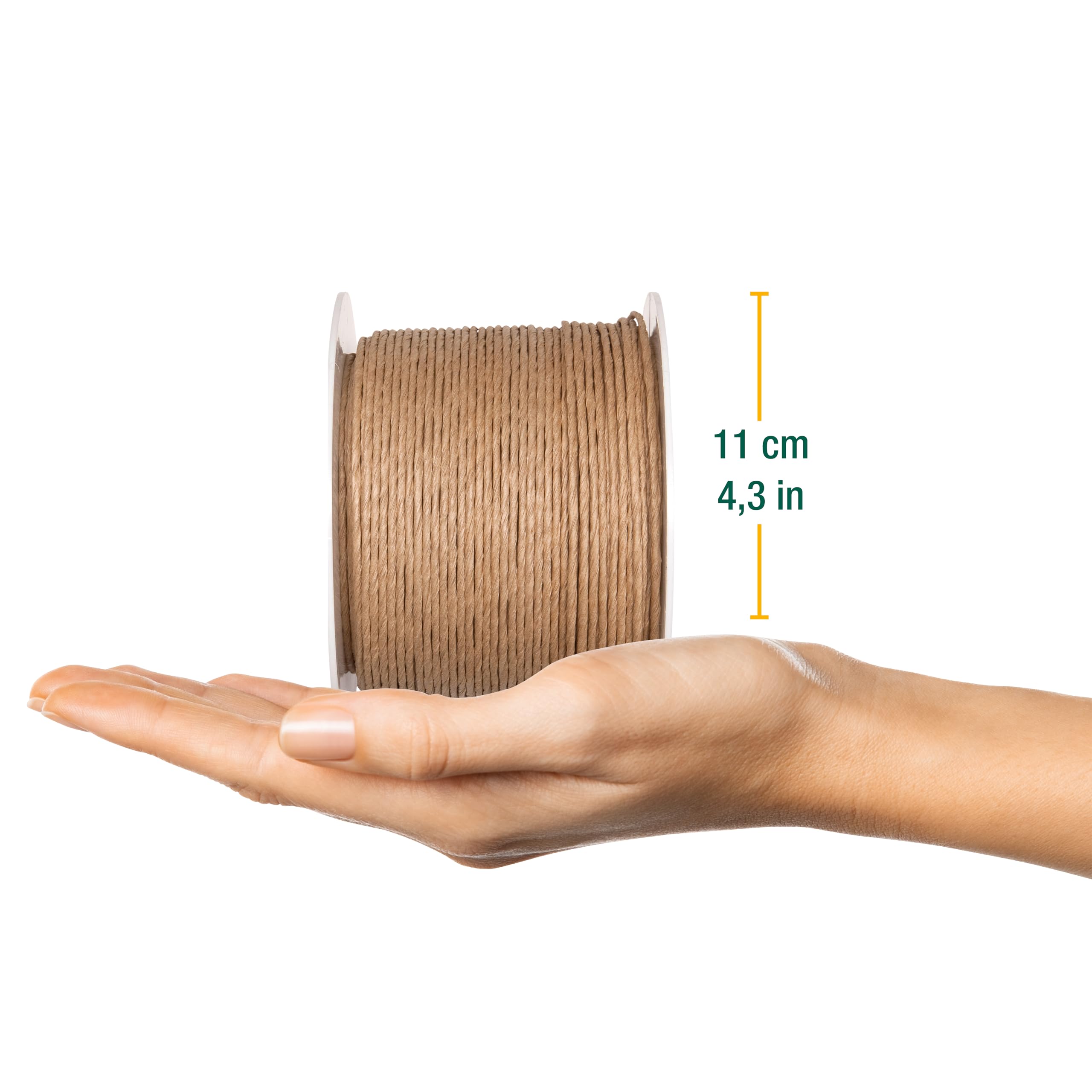 Halbach Seidenbänder Papierdraad van gerecycled papier met draad, breedte 2 mm, lengte 100 m, papierkoord om te knutselen en voor de bloemisterij, knutseldraad voor creatieve ideeën, kleur: mosgroen