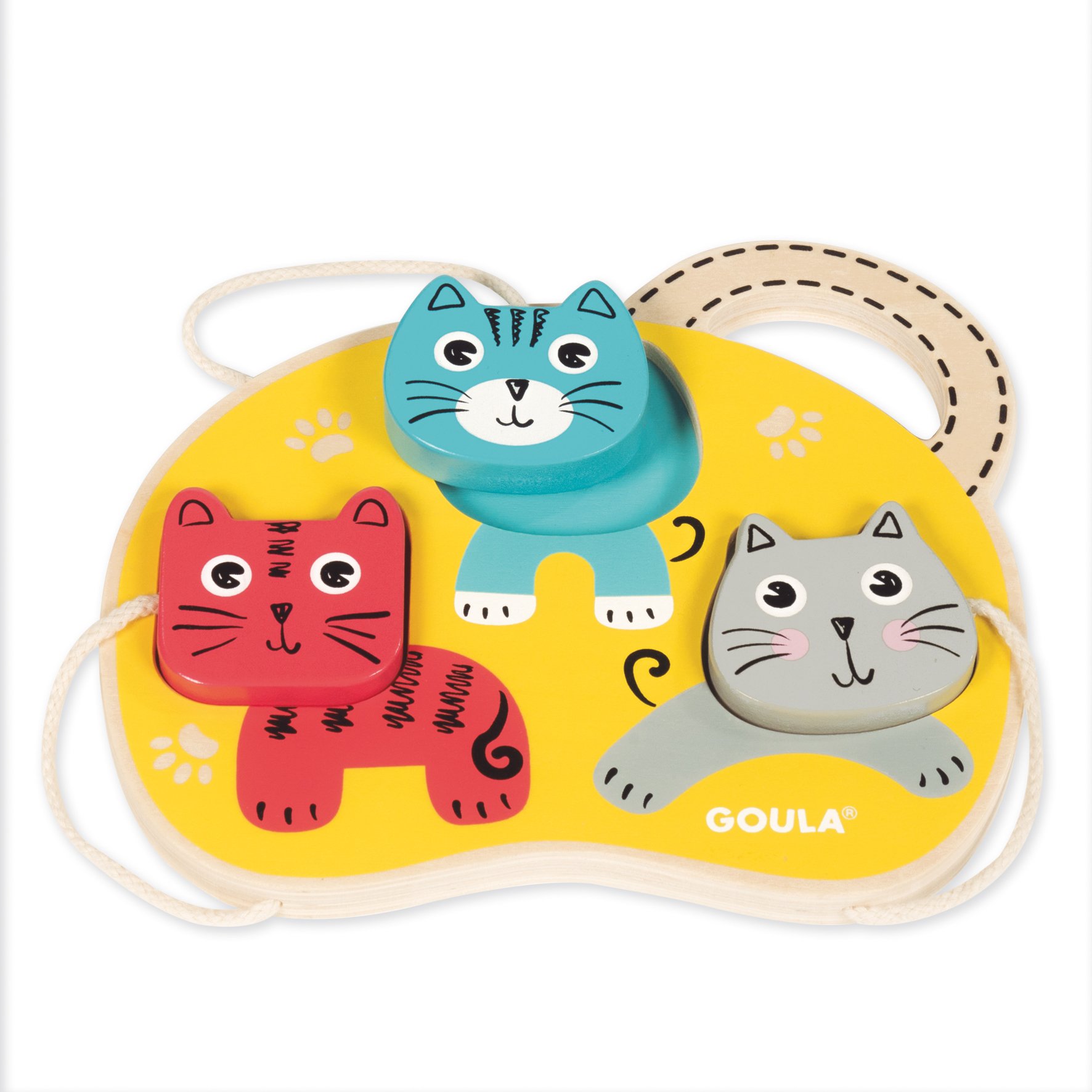 Goula D53460 drewniane puzzle 3 koty