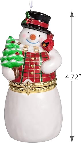 Miniatura 5 de Navidad 2019 Año Fechado Limoges Adorno de muñeco de nieve, porcelana,
