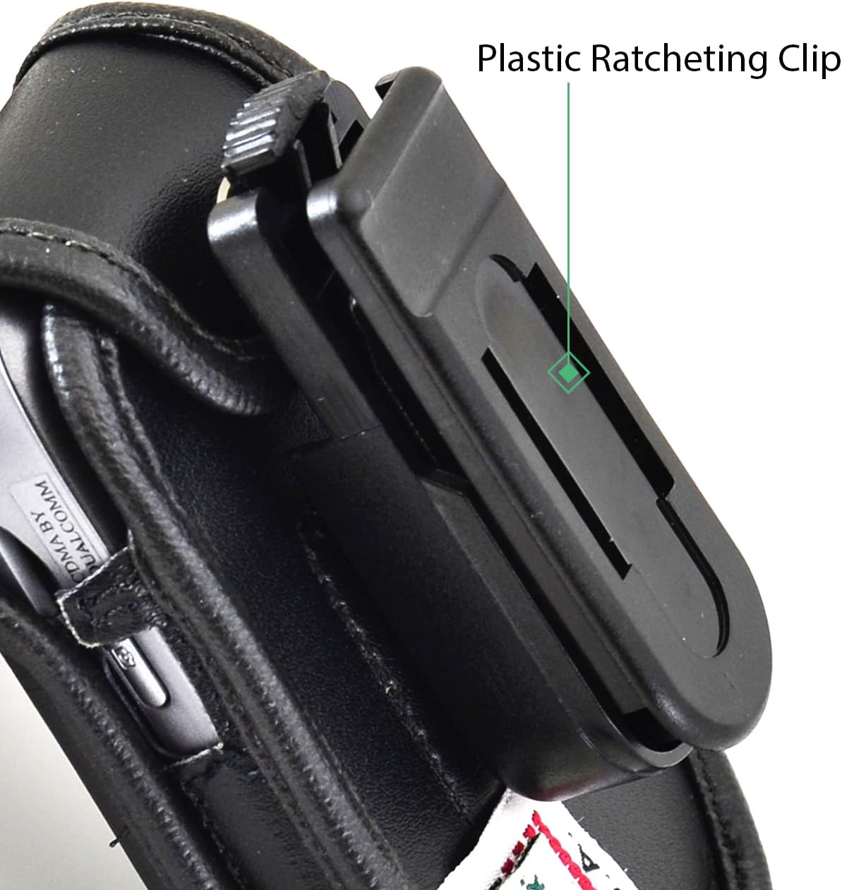 Turtleback Fitted Case for LG Revere 3 VN170 Flip Phone Executive Black Leather Case with Ratcheting Belt Clip -