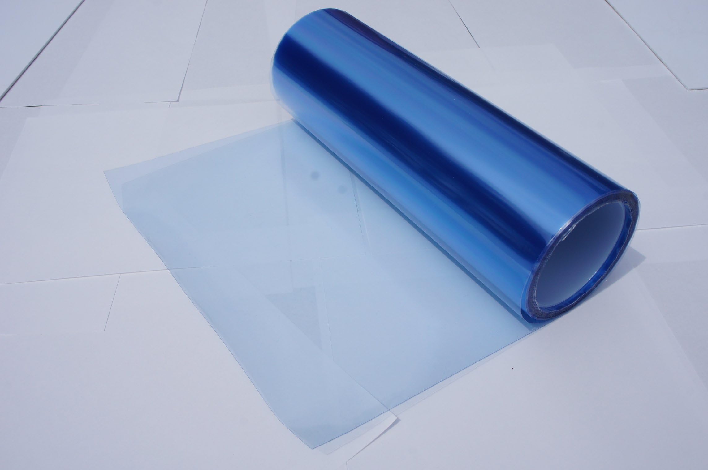 Headlights, Tail Lights, Fog Lights Tint Vinyl Film, Self Adhesive (Medium 12''X72'', Frozen Light Blue)