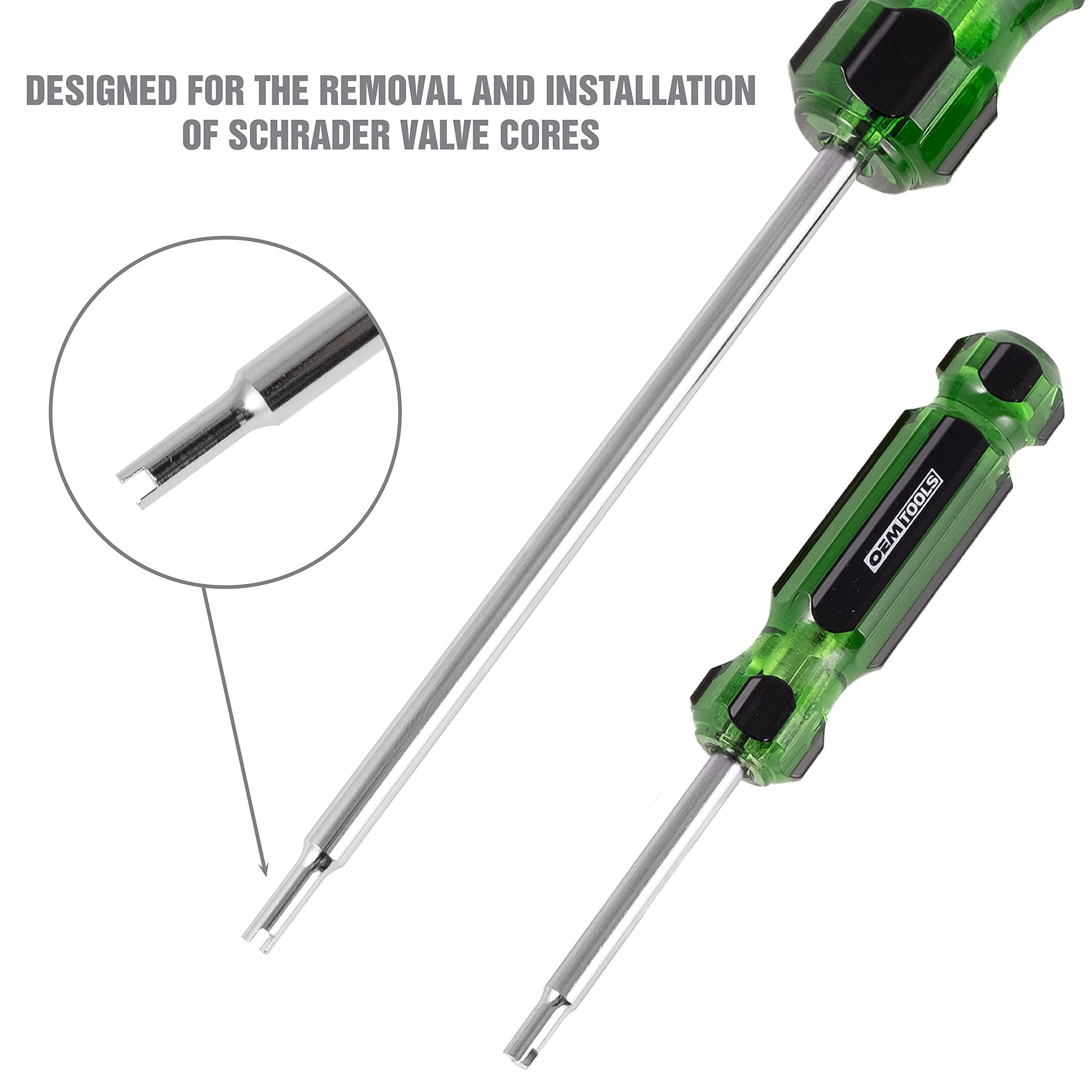 OEMTOOLS 22589 - Juego de Herramientas para válvula de neumático, Color Verde