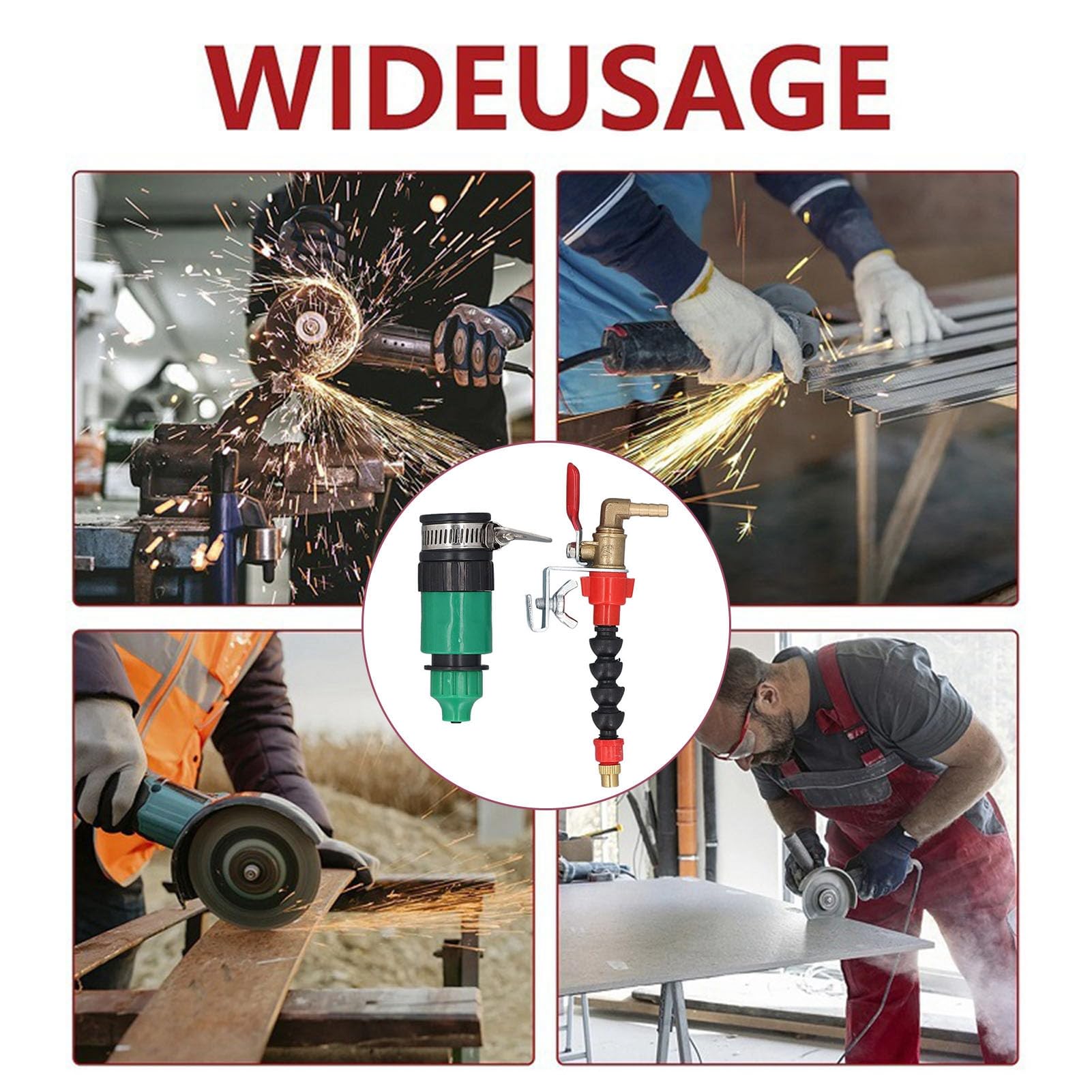 Pulvérisateur d'eau pour Meuleuse d'angle, Buse D'arrosage Anti-poussière avec Tuyau de 3 Mètres pour Machine de Découpe, Installations de Refroidissement et Surfaces de Nettoyage