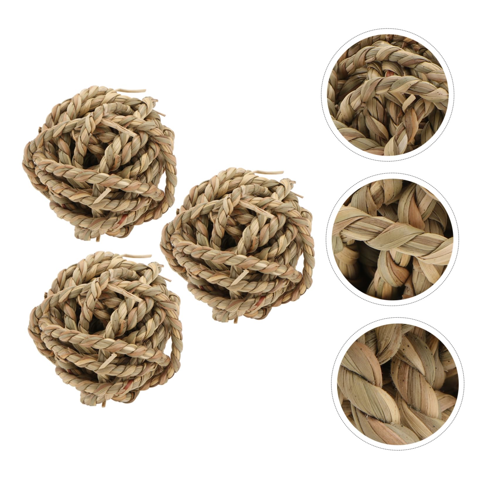 Amosfun 9stücke Handgefertigte Naturgras-kauspielzeuge Für Kleintiere Für Kaninchen Meerschweinchen Co Sicheres Kau Und Spielzeug Aus Natürlichen Materialien
