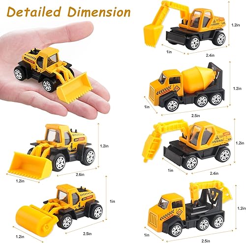 Miniatura 7 de TOY Life 28 piezas de juguetes de construcción para niños de 3 a 5 años, pequeños vehículos de construcción, juguete de caja de arena para niños,