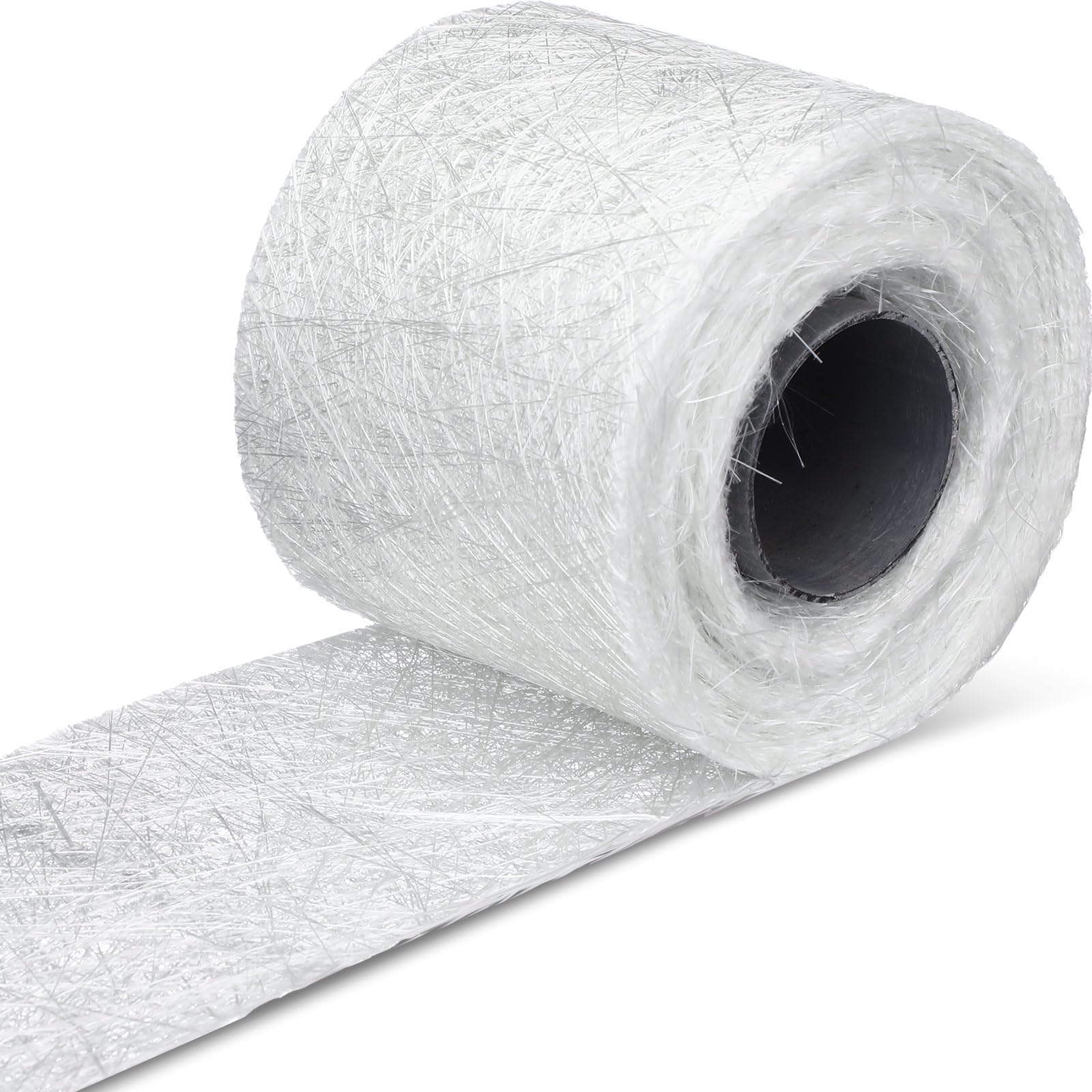 1.5 oz 4" Wide x 15 Yards Fiberglass Chopped Strand Mat Lightweight Glass Fiber Easy to Use White Fiberglass Mat for Hand Layup Roof Boats Maintenance Structural Reinforcement Repair Kit