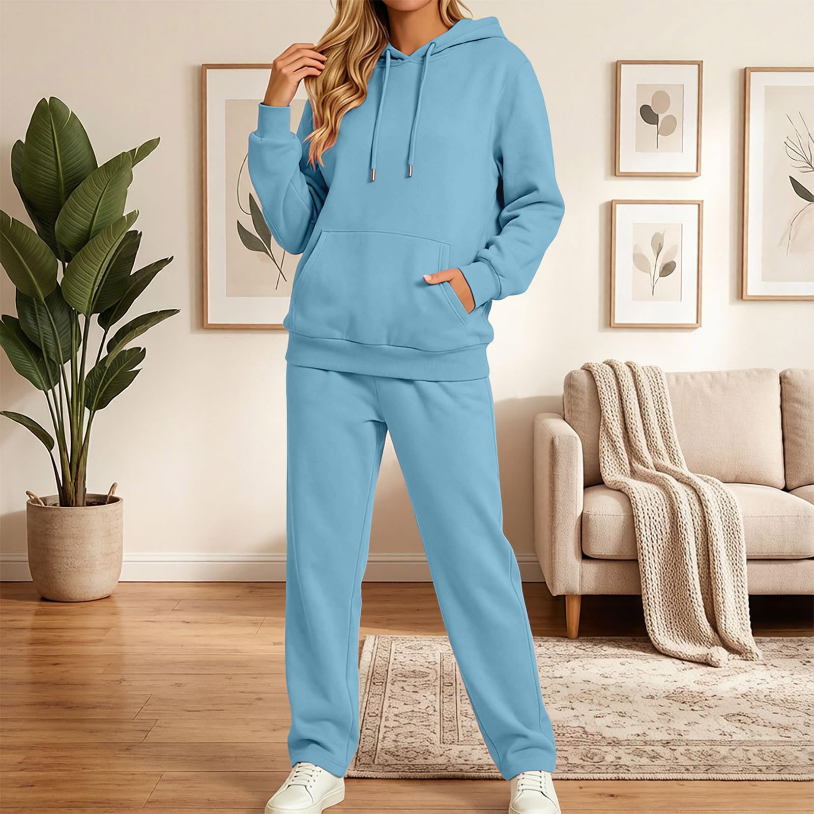Elegantes zweiteiliges Hosen- und Blusenensemble für Herbst und Winter