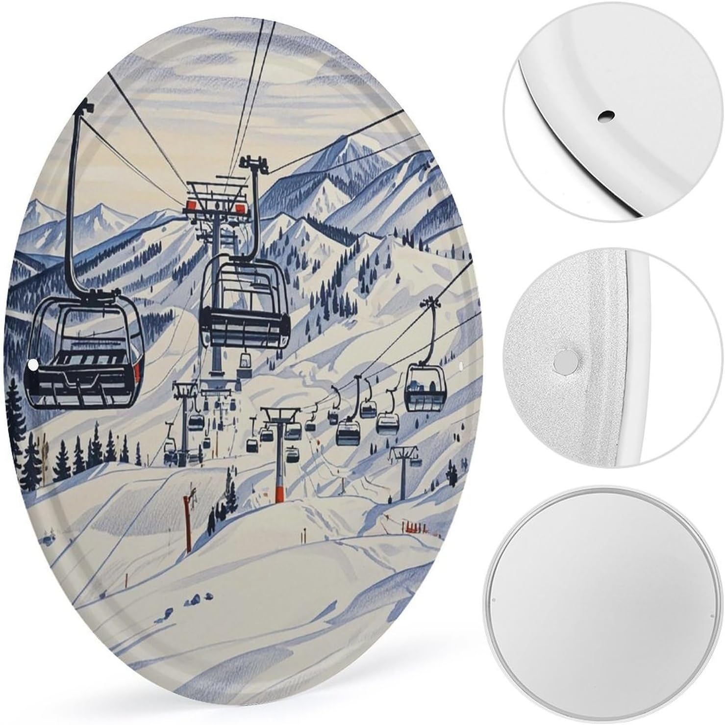 Metal Mount Horsney Ski Lift Tin Signs 12x12 Welcome Door Sign Poster Wall Art for Office Bar Cafe Garage Outdoor Porch Home Decor Rustproof Tinplate Hanging Wall Plaque with Pre-Drilled Holes image 4