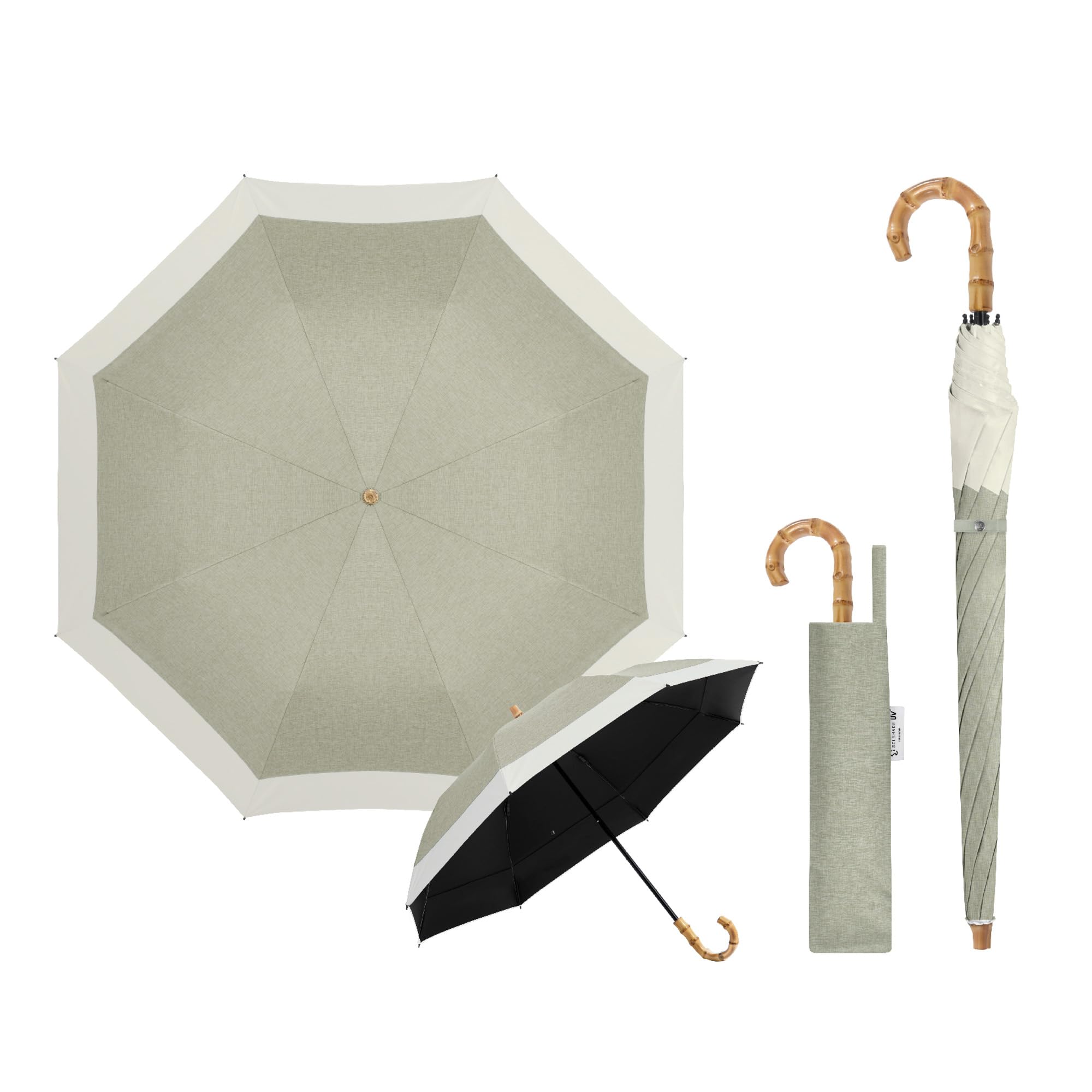 Parasol, Folding, Full Blackout, 100% Shading Rate, Heat Insulation, UV Protection, UPF 50+, Ultraviolet Protection, For Both Sunny and Rainy Weather, 2 Tiers, 8 Ribs, Windproof, Women's, Folding : Cl