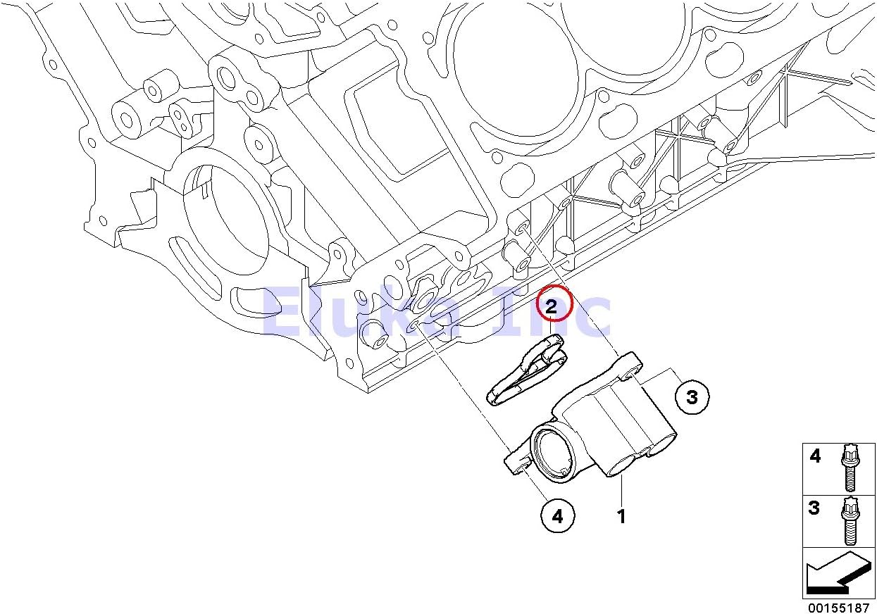BMW Genuine Gasket - Alternator Bracket/Housing To Block X5 4.4i X5 4.8is 550i 550i 645Ci 650i 650i 645Ci 650i 650i 745i 750i ALPINA B7 745Li 750Li X5 4.8i