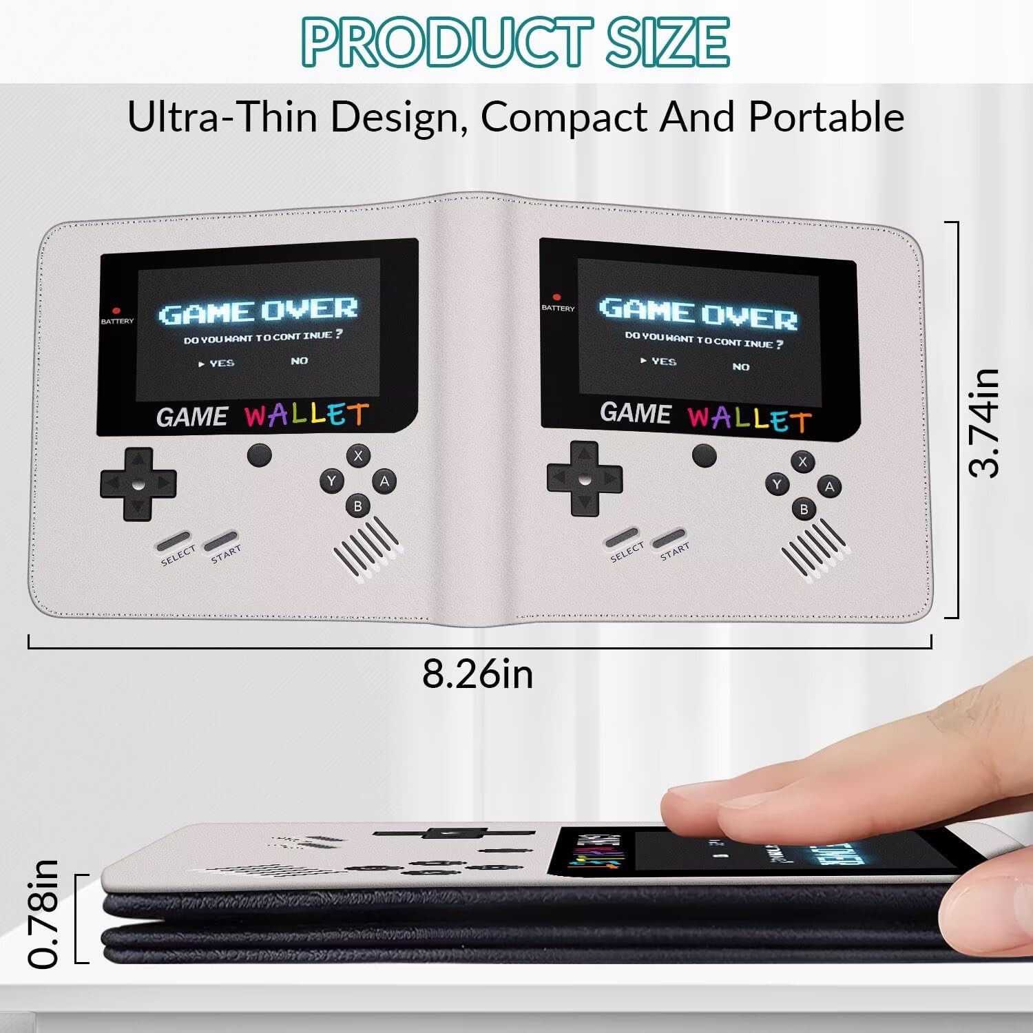 EXXBYELI Boys Wallet Gamepad Leather Wallets Credit Id Card Cash Holder Black Rfid Blocking Zipper Cute Cool Funny Aesthetic Wallets With Coin Pocket Id Window Teen Wallets for Boys Teenager Wallet image 4