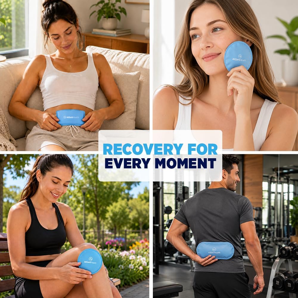 6 Piece Ice Packs for Injuries Reusable - Soft Ice Pack Flexible Cold Packs