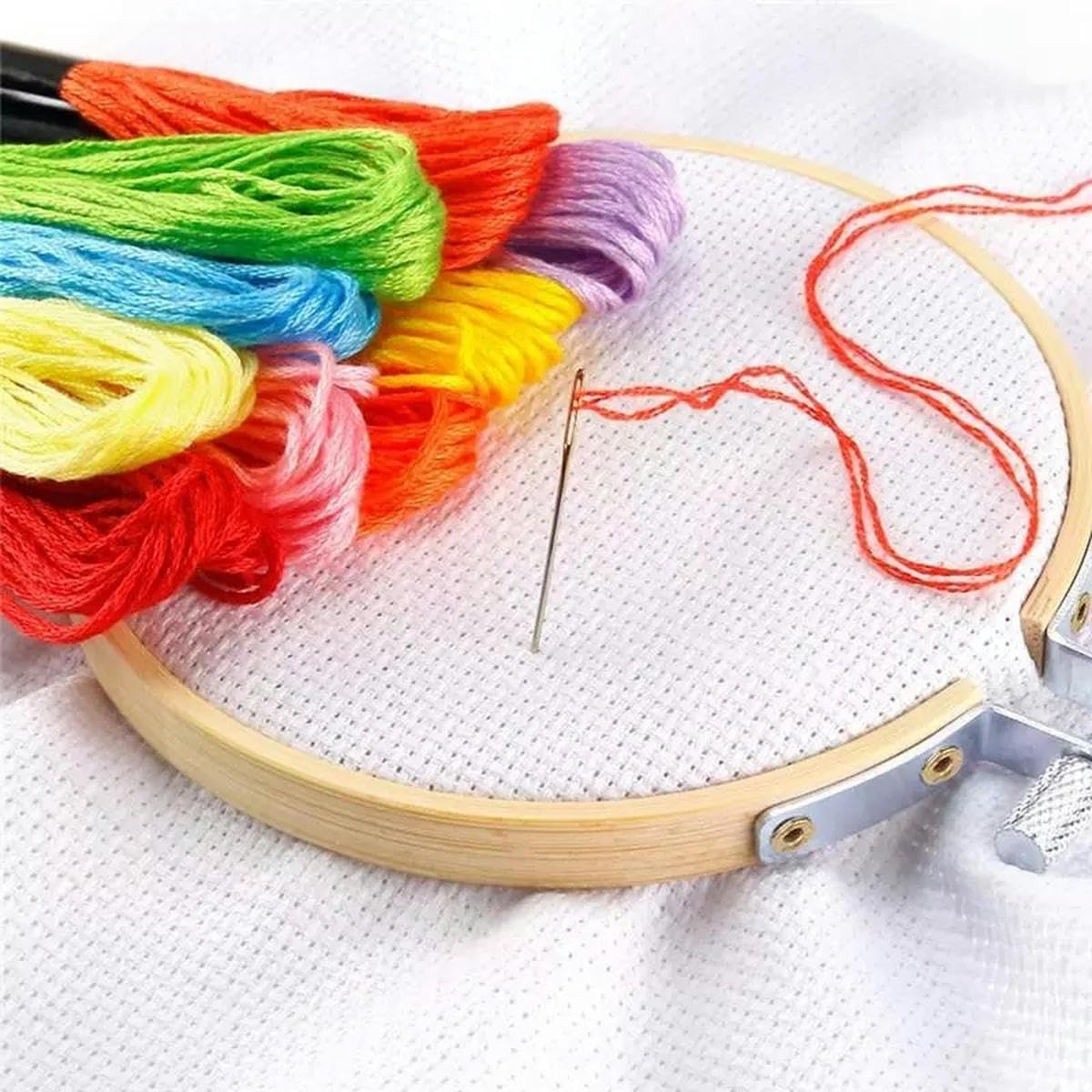 50/100/150/200/447 Stück mehrfarbiges Stickgarn, Kreuzstich-Flossfäden, Baumwolle, Nähstränge, Strang-Set, DIY-Nähwerkzeug, 447 Farben, ohne Seite, 6 Stränge