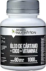 Oleo de Cártamo + Oleo de Coco + Vitamina E 1000 mg 60 capsulas Mais Nutrition