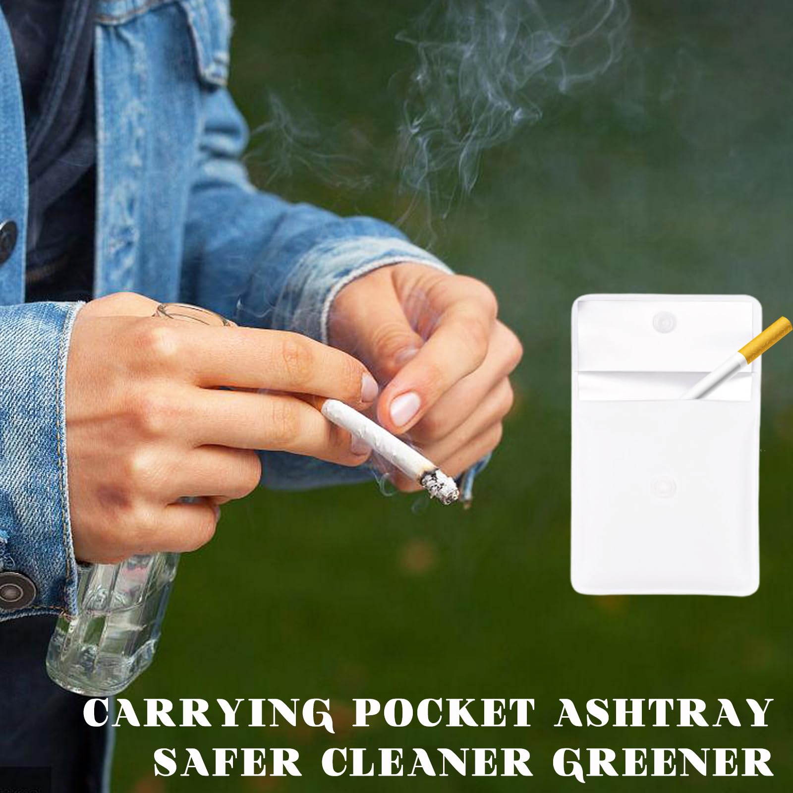 cigarette disposal pouch Amazon.com: 5-Pack Pocket Ashtray Pouch - Fireproof PVC Cigarette Butt Pouch,  Odor-Free Travel Ashtray -, Portable and Compact