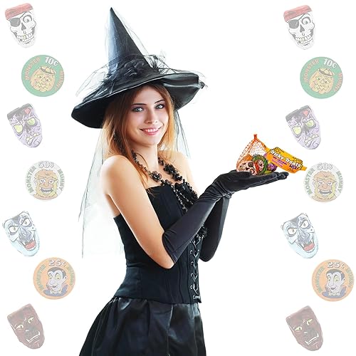 Miniatura 3 de Bolsa de malla de aperitivos de Halloween, dulces envueltos individualmente para fiestas, festivales y casas encantadas (paquete de 18, total de 324