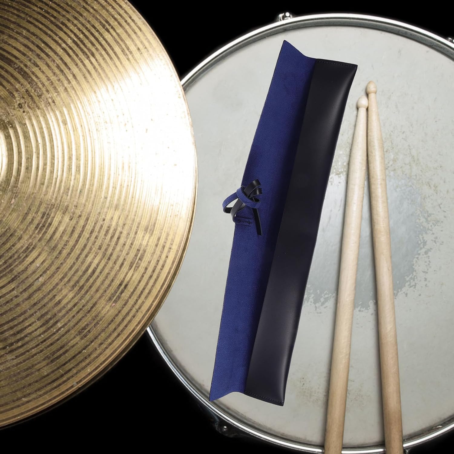 Portable Drum Stick Bag Holder for Practice and Stage, Pu, Navy image 5