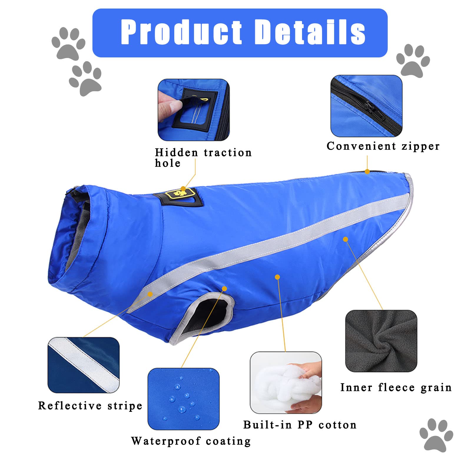 Gele Teckel Jas | Waterdichte & Gewatteerde Hondenjas voor Dachshund