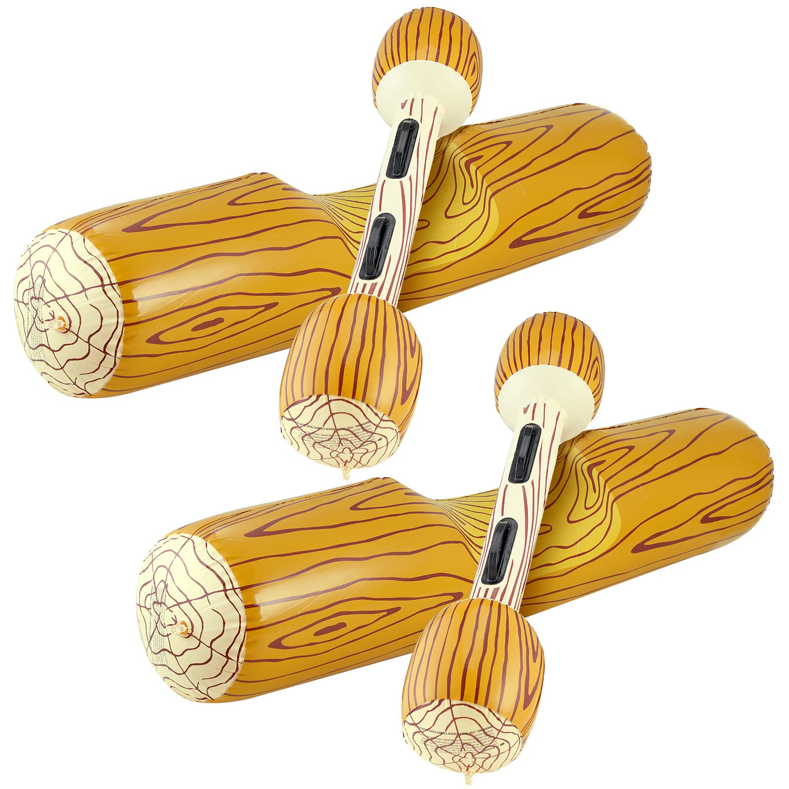 Kacctyen 4 Pcs Inflatable Pool Floats Aerated Battle Logs Summer Inflatable Raft Funny Lake Games Floats for Swimming Pool Party Decorations Beach