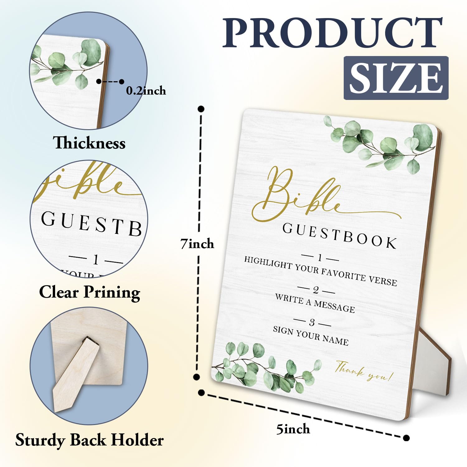 IRTAGANNY 046 Bible Wooden Table signs