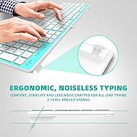 Vista 7 de Teclado USB con cable, cómodas teclas de chocolate silenciosas, teclado de computadora ultradelgado duradero con cable (QWERTY) para PC, Windows