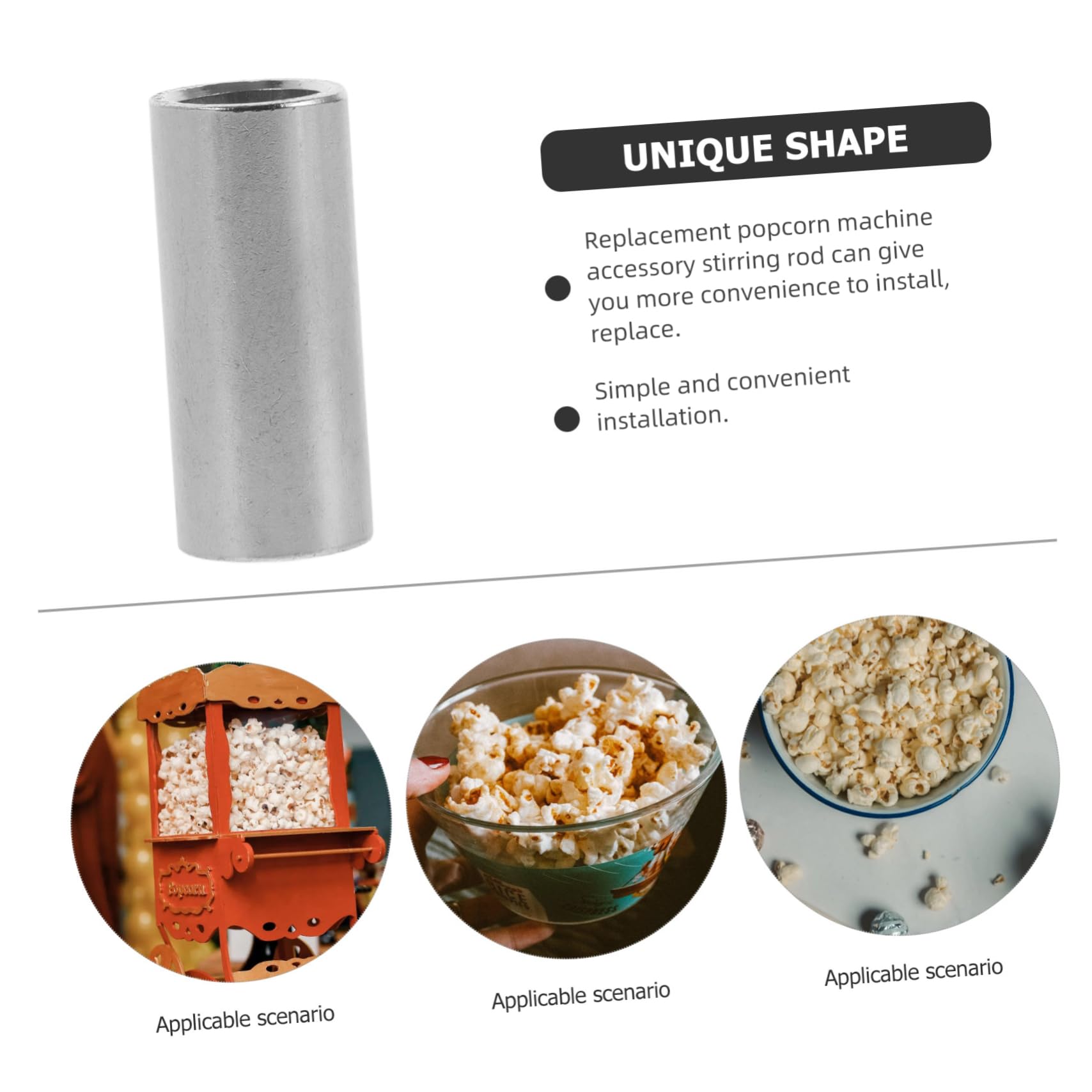 Cabilock Popcorn Machine Mixer Shaft Socket Accessory for Commercial Use Easy Installation Versatile Application Food Processing Equipment Ensures Even Mixing of Popcorn