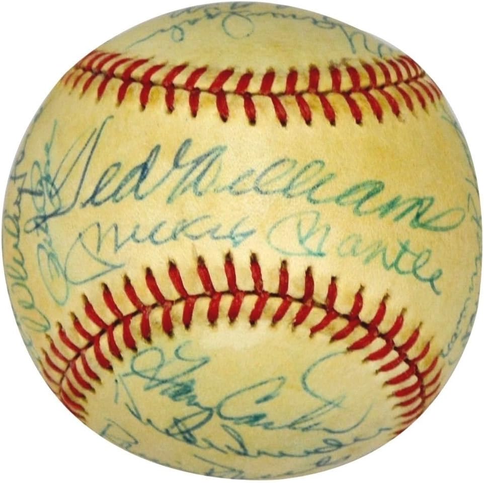 24 HOF Signed Baseball incl. Mickey Mantle, Ted Williams, Al Kaline, Pete Rose