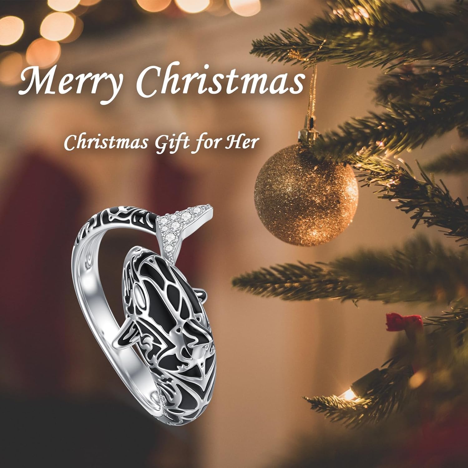 Animal Ring for Women 925 Sterling Silver Adjustable Ring Jewelry Christmas Anniversary Birthday Jewelry Gifts for Mother Wife Daughter Sister Friend - Image 2