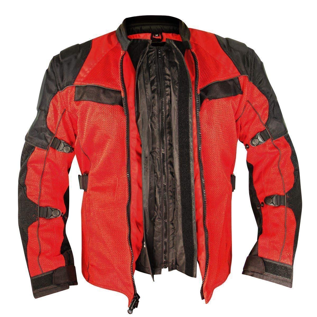 Xelement CF8161 Red Black Tri-Tex Motorcycle Sport Jacket For Men with X Armor — view 4