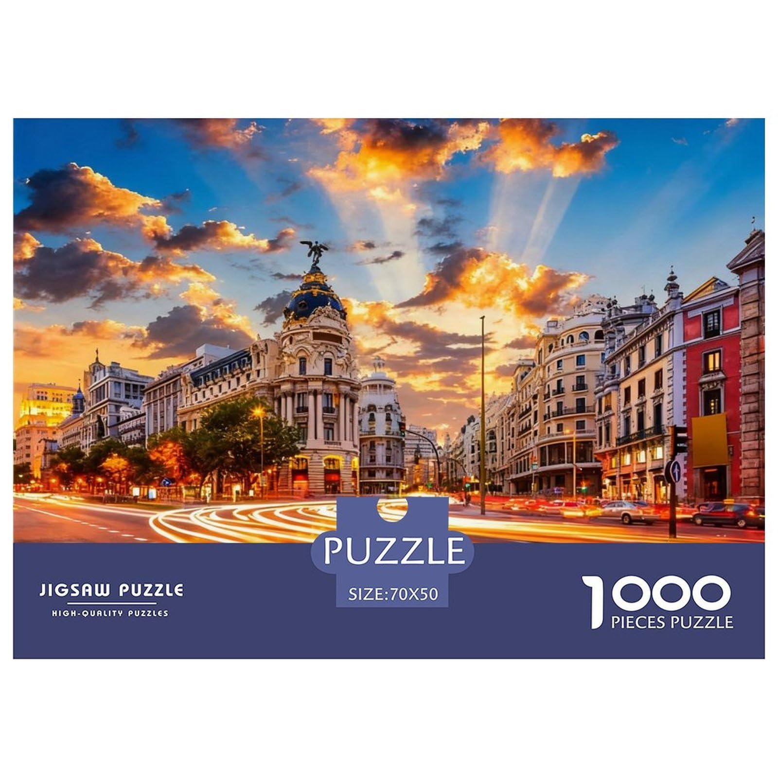 Jigsaw Puzzles 1000 Pieces Edificio Metrópolis Puzzles 70x50cm/1000pcs Toy for Adults And Kids Stress Reliever Family Game DIY Cardboard
