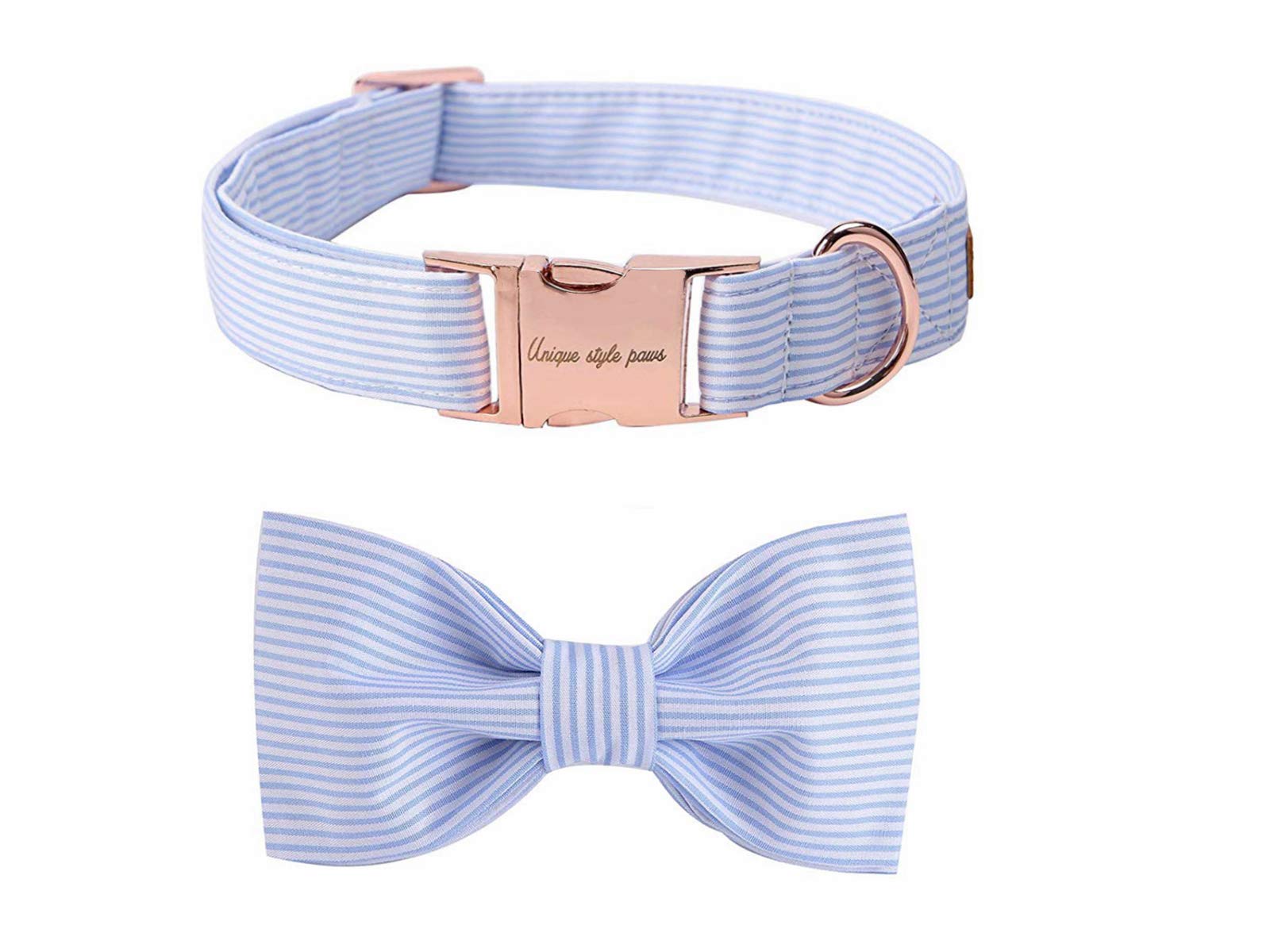 Unique style paws Dog Collar with Detachable Bow tie, Adjustable Dog Collars with Bow for Small Medium Large Dogs or Cats XXS-XL — view 15