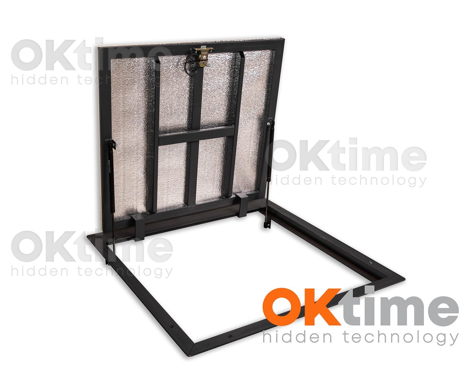 Botola d’ispezione con Pannello OSB Impermeabile - 800 x 800 mm - Coperchio Botola - Portello da Terra - Chiusino Sigillo - Porta Pavimento - Subito Calpestabile - Adatta per la Posa di Laminato